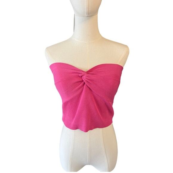 Blu Pepper Pink Strapless Twist Top Women’s Size Large NWT - Picture 1 of 6